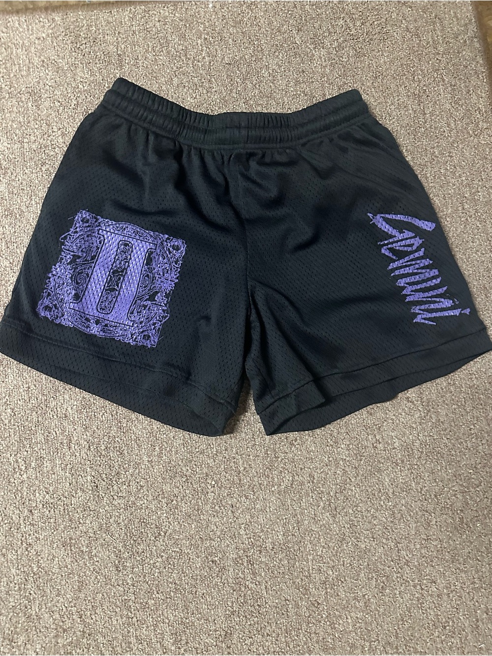 Lucki Black Purple Mesh Shorts Medium Rap Merch